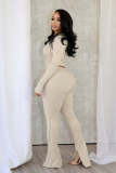 Solid Color Hooded Sport Two Piece Pants Set NYF-8198