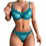 Sheer Mesh Lace Lingerie Set GJZY-2312