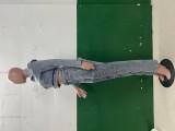 Long Sleeve Zipper Denim Two Piece Pants Set TR-1343