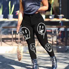 Halloween Skull Print Jeans GXJF-23707