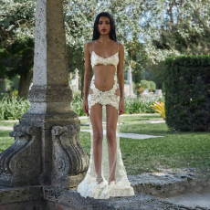 Lace See Through Sexy Maxi Dress GPKJ-MRWBD30913