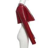 Solid Color Long Sleeve Solid Coats XEF-K24C53507