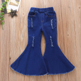 Kids Girl Fashion Holes Flare Jean YKTZ-2306