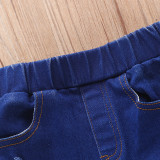 Kids Girl Fashion Holes Flare Jean YKTZ-2306