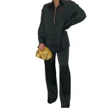 Solid Color Long Sleeve Shirt Pants Suit FYWF-YW0613