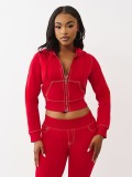 Solid Color Hooded Cardigan Two Piece Pants Set YD-8832