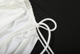 Backless Tie Up One Shoulder Mini Dress XEF-K25D81210