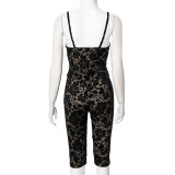 Lace See Through Two Piece Pants Set GDSF-K25ST021