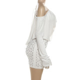 Backless Tie Up One Shoulder Mini Dress XEF-K25D81210