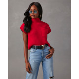 Solid Color Short Sleeve Knits Sweater ASL-6808