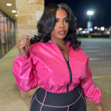 Long Sleeve Zipper Micro Flare Pants 2 Piece Set YNSF-8006