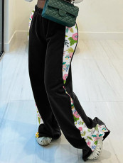 Fashion Print Patchwork Sport Pants YH-5297