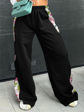Fashion Print Patchwork Sport Pants YH-5297