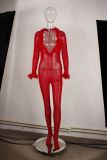 Mesh See-Through Sexy Fur Patchwork Jumpsuit YWXS-XS-L45487