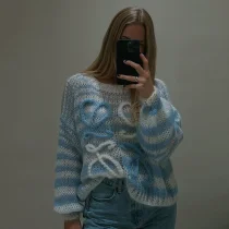 Fashion Long Sleeve Knits Sweater GKLK-T2A10565W