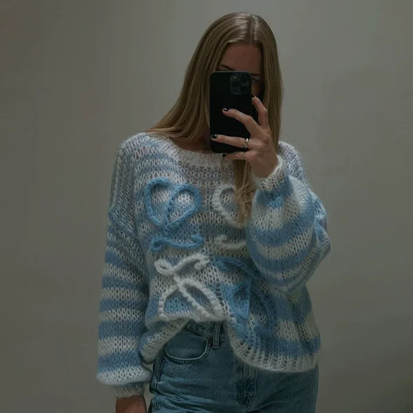 Fashion Long Sleeve Knits Sweater GKLK-T2A10565W