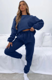 Solid Color Long Sleeve Pants 2 Piece Set SSNF-211021A