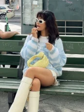 Fashion Long Sleeve Knits Sweater GKLK-T2A10565W
