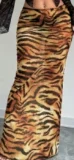 Leopard-Print Chiffon Fishtail Skirt  GKLK-D4315729Y