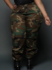 Plus Size Camouflage Print Sport Pants GAWE-TB5215