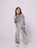 Kids Girls Sport Hooded Sweatshirts Pant Suit GLXF-M7707