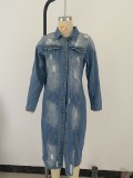 Retro Denim Long Jacket GKNF-TSC-9932
