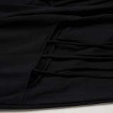 Plus Size Zipper  Hooded Wide Leg Pants Suit NY-3766