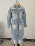 Retro Denim Long Jacket GKNF-TSC-9932