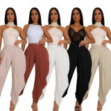 Fashion Solid Color Flower Bud Pants SFY-795