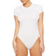 Short Sleeve Solid Color Skinny Bodysuit GZJF-ZJ1203