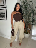 Fashion Solid Color Flower Bud Pants SFY-795