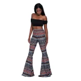 Print Casual Flare Pants GXYF-2192