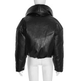 Solid Color Loose Cotton-padded Jacket MXBF-Q25TP296