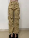 Solid Color Loost Straight Jeans LSD-24472