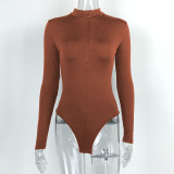 Long Sleeve Zipper Bodysuit GZJF-ZJ2834