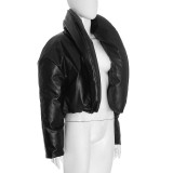 Solid Color Loose Cotton-padded Jacket MXBF-Q25TP296