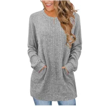 Solid Color O Neck T Shirt GYZY-6680