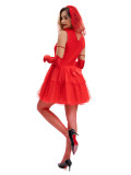 Halloween Ghost Bride Red Mini Dress GMMD-8113