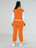 Color Block Long Sleeve Sport Two Piece Pants Set FENF-6007