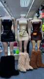 Pre Order: About 7 work days shipping PU Leather Mini Dress YUEM-300839