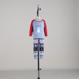 Red Cartoon Christmas Matching Family Pajama Set YLDF-87130