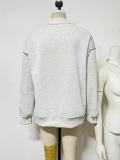 Letter Print Long Sleeve Sweatshirts GLJS-B8364