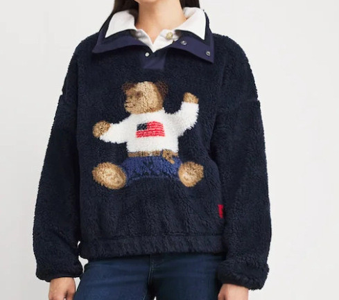 Fleece Thickened Color-Block Lambswool Top GLJS-B8362