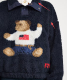 Fleece Thickened Color-Block Lambswool Top GLJS-B8362
