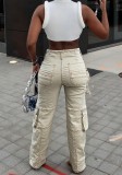 Casual Patchwork Multi-pockets Loose Jeans OD-8686