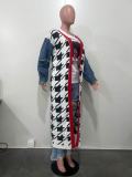 Patchwork Cardigan Double-Layer Thickened Sweater Jacket OD-8698
