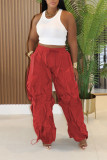 Solid Color Patchwork Loose Pants AIL-336