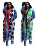 Patchwork Cardigan Double-Layer Thickened Sweater Jacket OD-8698