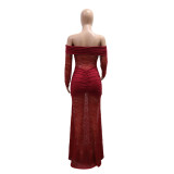 Lace Patchwork Backless Tube Top Dress CYA-902088