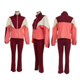 Contrast Color Long Sleeve Sport Suit BMF-TW545